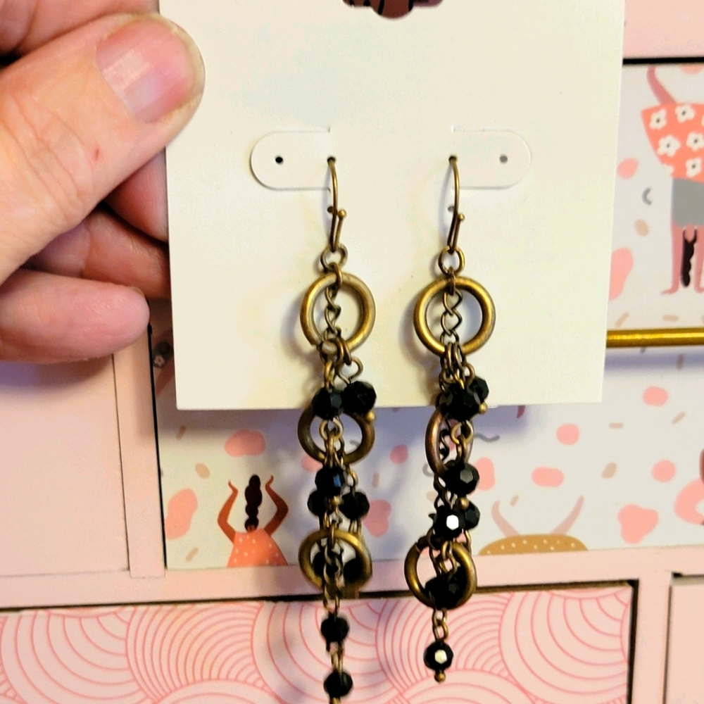 Beautiful black beads and circles